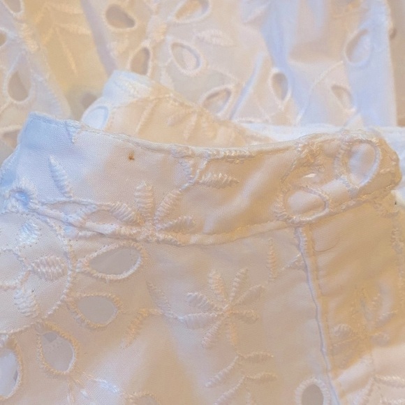 J. Crew White Puff-sleeve eyelet dress size 00 - Picture 11 of 12